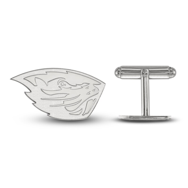 Main Image 1 of Oregon State University Medium Cuff Links Sterling Silver
