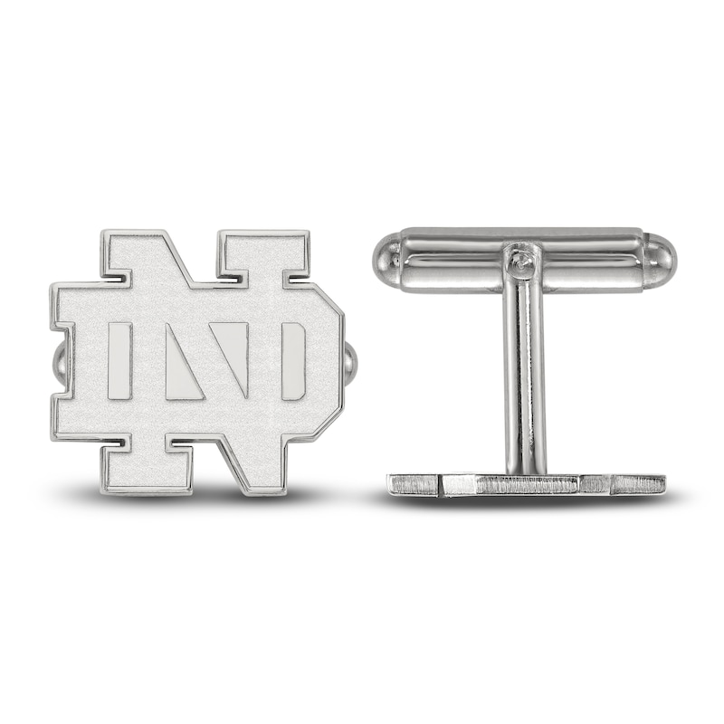 Main Image 1 of University of Notre Dame Medium Cuff Links Sterling Silver