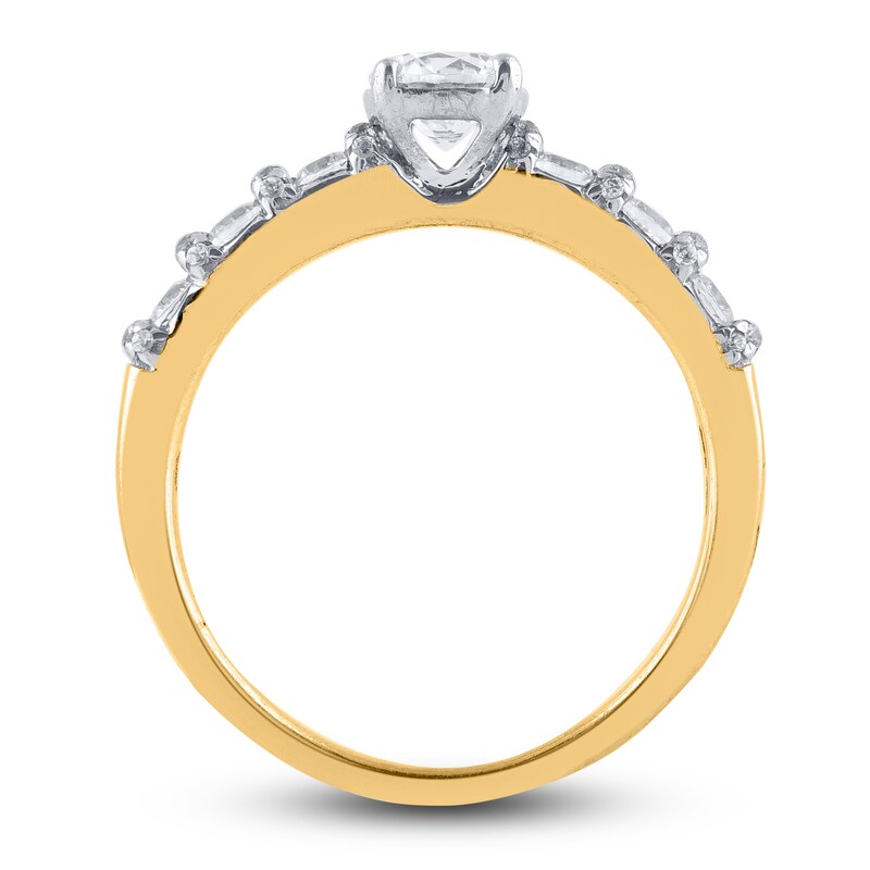 Diamond Engagement Ring 3/4 ct tw Round 14K Yellow Gold
