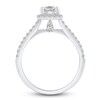 Thumbnail Image 2 of Diamond Engagement Ring 3/4 ct tw Princess/Round 14K White Gold
