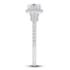 Thumbnail Image 3 of Diamond Engagement Ring 3/4 ct tw Princess/Round 14K White Gold