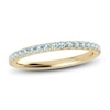 Thumbnail Image 1 of Juliette Maison Natural Aquamarine Eternity Ring 10K Yellow Gold