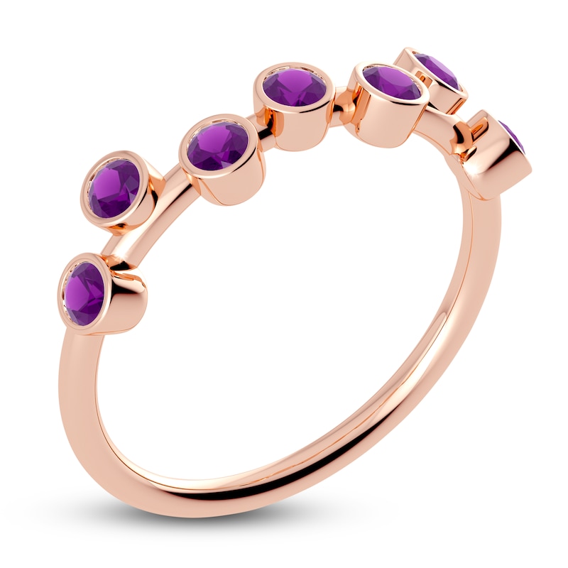 Main Image 2 of Juliette Maison Natural Amethyst Ring 10K Rose Gold