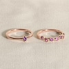 Thumbnail Image 4 of Juliette Maison Natural White Sapphire & Natural Blue Sapphire Ring 10K Rose Gold