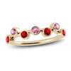 Thumbnail Image 1 of Juliette Maison Natural Pink Tourmaline & Natural Ruby Ring 10K Yellow Gold