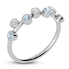 Thumbnail Image 2 of Juliette Maison Natural White Sapphire & Natural Aquamarine Ring 10K White Gold