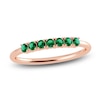 Thumbnail Image 1 of Juliette Maison Natural Emerald Half Eternity Ring 10K Rose Gold