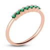 Thumbnail Image 2 of Juliette Maison Natural Emerald Half Eternity Ring 10K Rose Gold