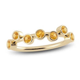 Juliette Maison Natural Citrine Ring 10K Yellow Gold