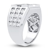 Thumbnail Image 2 of Men's Lab-Grown Diamond Ring 3 ct tw Round 14K White Gold