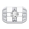 Thumbnail Image 3 of Men's Lab-Grown Diamond Ring 3 ct tw Round 14K White Gold