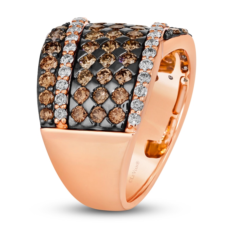 Main Image 4 of Le Vian Diamond Ring 2-3/8 ct tw Round 14K Strawberry Gold