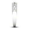 Thumbnail Image 2 of Diamond Twisted Wedding Band 1/8 ct tw Round 14K White Gold