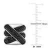 Thumbnail Image 2 of Y-Knot Men's Black Diamond Cuff Links 7/8 ct tw Round Sterling Silver
