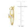 Thumbnail Image 2 of Y-Knot Diamond Hoop Earrings 1/20 ct tw Round 14K Yellow Gold