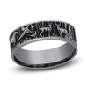 Thumbnail Image 1 of Forest Wedding Band Tantalum/14K White Gold 7.5mm