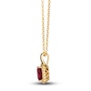 Thumbnail Image 1 of Le Vian Natural Rhodolite Garnet Pendant Necklace 1/5 ct tw Diamonds 14K Honey Gold 19"