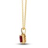 Thumbnail Image 2 of Le Vian Natural Rhodolite Garnet Pendant Necklace 1/5 ct tw Diamonds 14K Honey Gold 19"