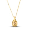 Thumbnail Image 2 of Le Vian Natural Rhodolite Garnet Pendant Necklace 1/5 ct tw Diamonds 14K Honey Gold 19"