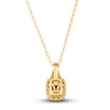 Thumbnail Image 3 of Le Vian Natural Rhodolite Garnet Pendant Necklace 1/5 ct tw Diamonds 14K Honey Gold 19"
