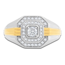 Men's Diamond Ring 5/8 ct tw Round 14K Two-Tone Gold