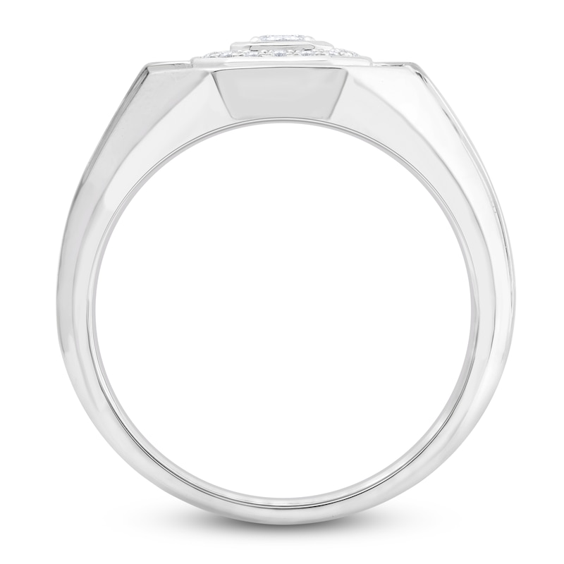 Main Image 4 of Men's Diamond Ring 5/8 ct tw Round 14K Two-Tone Gold