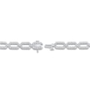 Thumbnail Image 2 of Diamond Paperclip Bracelet 3 ct tw Round/Baguette 14K White Gold 7"