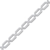 Thumbnail Image 3 of Diamond Paperclip Bracelet 3 ct tw Round/Baguette 14K White Gold 7"