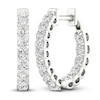 Thumbnail Image 2 of Lab-Grown Diamond Inside-Out Hoop Earrings 1 ct tw 14K White Gold