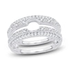 Thumbnail Image 1 of Diamond Double Row Enhancer Band 1/2 ct tw Round/Baguette 14K White Gold