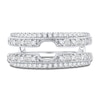 Thumbnail Image 3 of Diamond Double Row Enhancer Band 1/2 ct tw Round/Baguette 14K White Gold