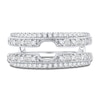 Thumbnail Image 2 of Diamond Double Row Enhancer Band 1/2 ct tw Round/Baguette 14K White Gold