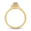 Thumbnail Image 1 of Natural Morganite Ring 1/15 ct tw Diamonds 10K Yellow Gold