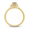 Thumbnail Image 2 of Natural Morganite Ring 1/15 ct tw Diamonds 10K Yellow Gold