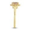 Thumbnail Image 3 of Natural Morganite Ring 1/15 ct tw Diamonds 10K Yellow Gold
