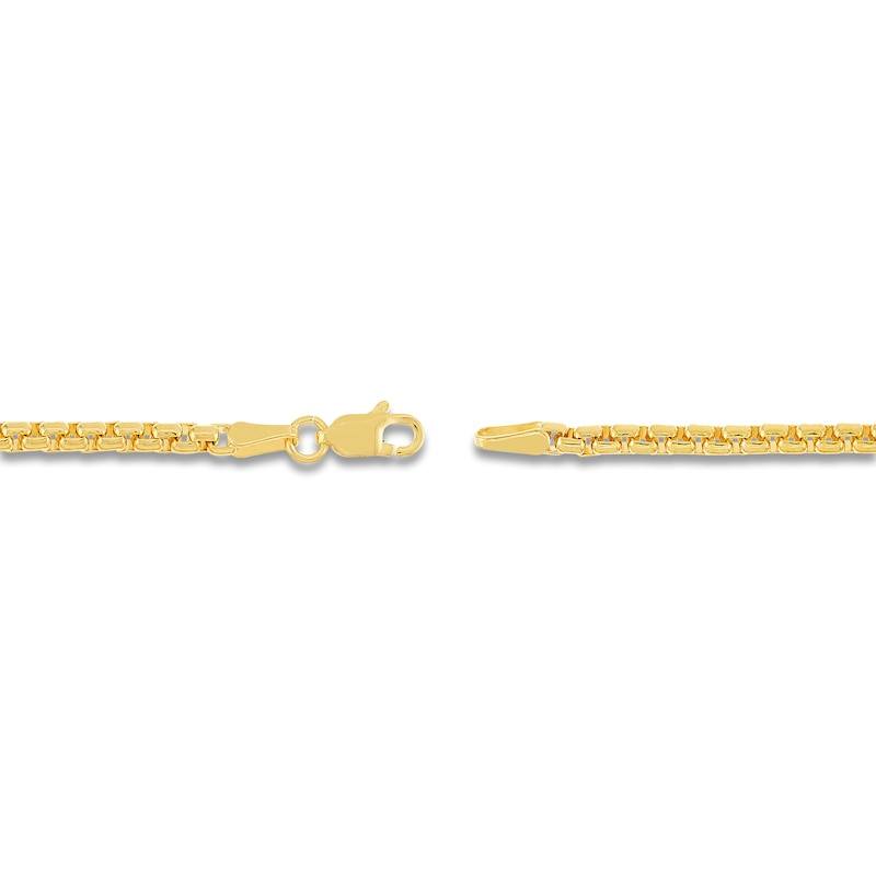 Main Image 3 of Solid Box Chain Necklace 18K Yellow Gold 22" 2.7mm