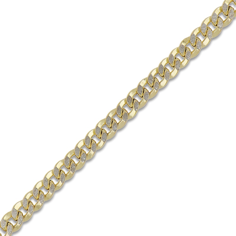 Semi-Solid Curb Chain Necklace 10K Yellow Gold 18" 7.8mm