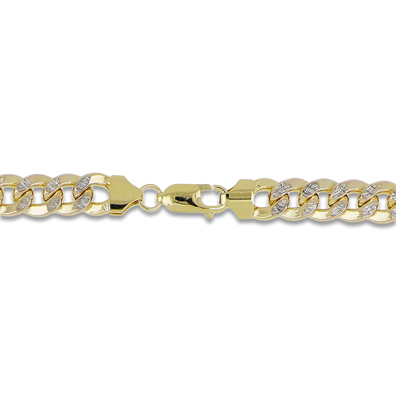 Semi-Solid Curb Chain Necklace 10K Yellow Gold 18" 7.8mm
