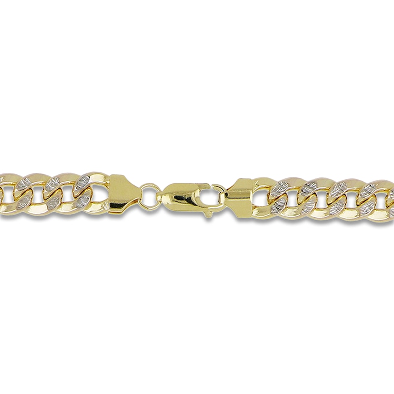 Main Image 3 of Semi-Solid Curb Chain Necklace 10K Yellow Gold 18" 7.8mm