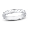 Thumbnail Image 1 of Men's High-Polish Beveled Wedding Band Platinum 3.4mm
