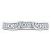Thumbnail Image 2 of Diamond Contour Wedding Band 1/3 ct tw Round Platinum