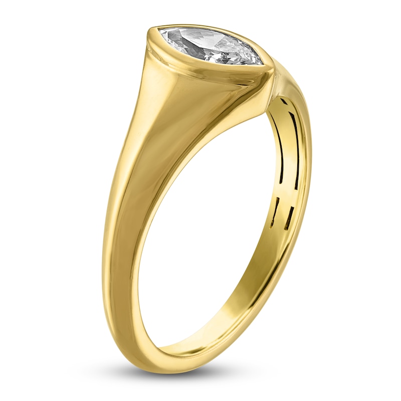 Main Image 2 of Marquise-Cut Diamond Solitaire Ring 1/2 ct tw 14K Yellow Gold 9.4mm