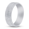 Thumbnail Image 2 of Men's Hammered Beveled Wedding Band 14K White Gold 7mm