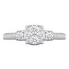 Thumbnail Image 3 of Multi-Diamond Center Engagement Ring 3/4 ct tw 14K White Gold