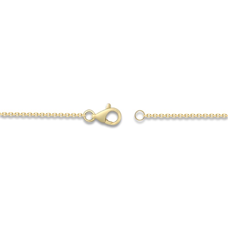 Main Image 3 of Natural Black Onyx Bead & Diamond Station Necklace 1/4 ct tw 14K Yellow Gold 24"