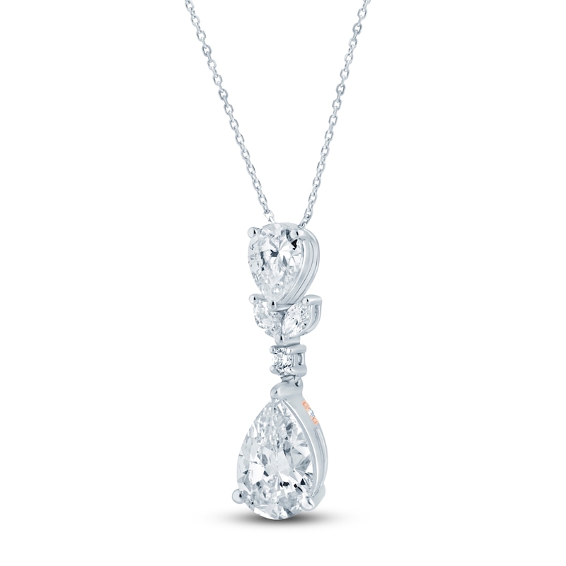 Main Image 2 of Pnina Tornai Pear-Shaped, Round & Marquise-Cut Lab-Grown Diamond Necklace 4 ct tw 14K White Gold 18"