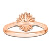 Thumbnail Image 4 of Baguette & Round-Cut Multi-Diamond Starburst Halo Promise Ring 1/3 ct tw 10K Rose Gold