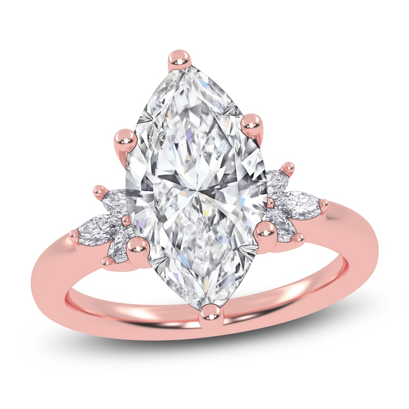 Main Image 1 of Marquise-Cut Created By Jared Studio Lab-Grown Diamond Engagement Ring 3-1/6 ct tw 14K Rose Gold