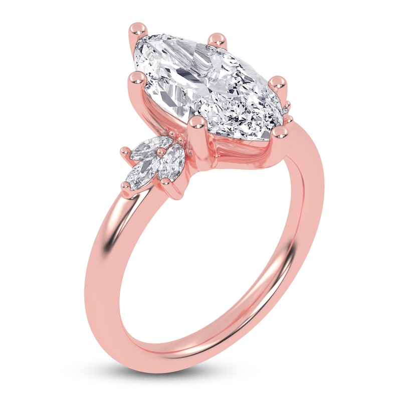 Main Image 2 of Marquise-Cut Created By Jared Studio Lab-Grown Diamond Engagement Ring 3-1/6 ct tw 14K Rose Gold