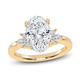 Oval-Cut Created By Jared Studio Lab-Grown Diamond Engagement Ring 3-1/6 ct tw 14K Yellow Gold
